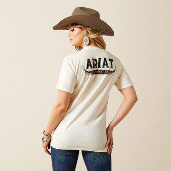 ARIAT Ariat Women's Natural Bull Horns T Shirt 