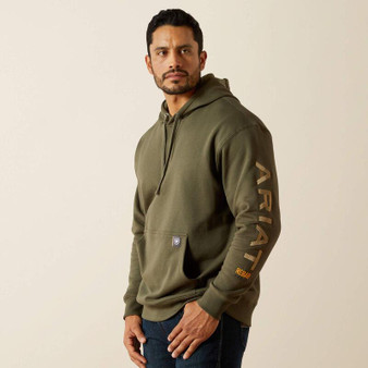 ARIAT Ariat Men's Grape Leaf/Dried Herb Rebar Graphic Hoodie 