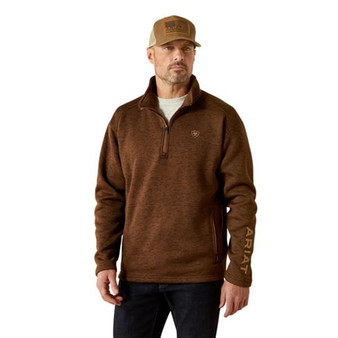 ARIAT Ariat Men's Carafe Caldwell Logo Zip Sweater 