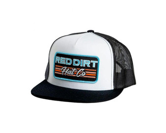 RED DIRT Red Dirt Black & White Between The Lines Flat Bill Cap 