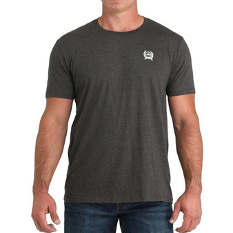 CINCH Cinch Men's Charcoal Back Logo Graphic T Shirt 