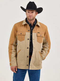 WRANGLER Wrangler Men's Chipmunk Mixed Canvas Chore Jacket 