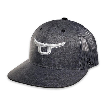 ROPESMART Ropesmart Men's Gray Classic Trucker Snapback With Silver Steer Cap 