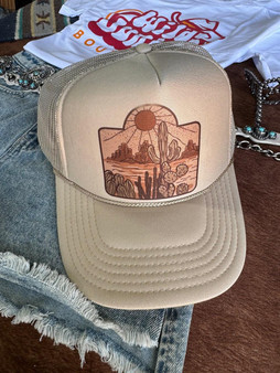 WILD JUNKIE Wild Junkie Khaki Cattle Tag Trucker Hat 