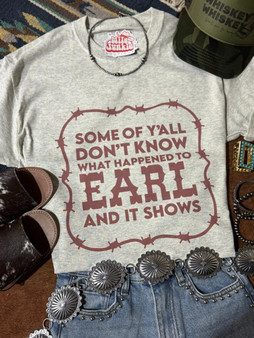 WILD JUNKIE Wild Junkie Heather Oatmeal What Happened To Earl Graphic Tee 