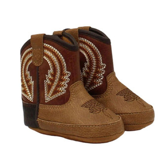 M & F Ariat Kid's Brown Stompers Western Cowboy Boot 