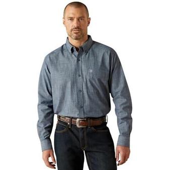 ARIAT Ariat Men's Chambray Blue Trent Classic Fit Button Up Shirt 