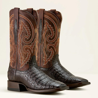 ARIAT Ariat Men's Chocolate/Chestnut Brown Classic Callen Caiman Belly Boot 