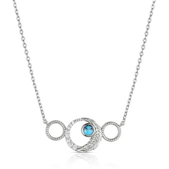 Montana Silversmiths Women's Silver & Turquoise Floating On A Breeze Necklace