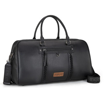 MONTANA WEST Montana West Wrangler Black Whipstitch Collection Duffle Bag 