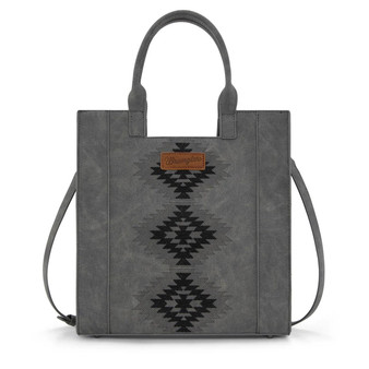 MONTANA WEST Montana West Wrangler Women's Black Aztec Embroidered Tote Bag 