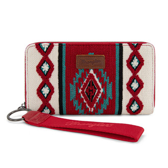 Montana West Wrangler Women's Burgundy Southwestern Knitted Wallet