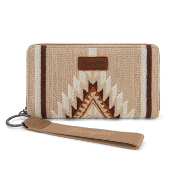 Montana West Wrangler Women's Khaki Southwestern Knitted Wallet