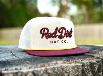 RED DIRT Red Dirt Youth's Maroon/Khaki Cowboy Roy Ball Cap 
