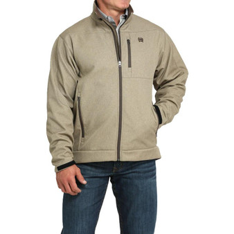 CINCH Cinch Men's Stone Brown Bonded Zip Jacket  CINCH Cinch Men's Stone Brown Bonded Zip Jacket