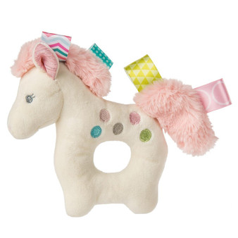 MARY MEYER Mary Meyer Multicolor 6" Taggies Painted Pony Rattle Soft Ring Toy 