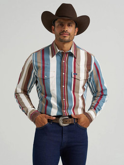 WRANGLER Wrangler Men's Prairie Brush Vintage Inspired Brushpopper Western Workshirt 