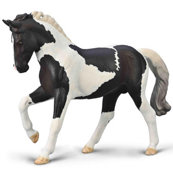 REEVES INTERNATIONAL INC. CollectA Black Tobiano Warmblood Stallion 