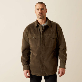 Ariat Men's Dark Green Retro Corduroy Shirt Jacket
