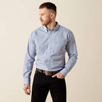 ARIAT Ariat Men's Grey Wrinkle Free Brett Long Sleeve Shirt 