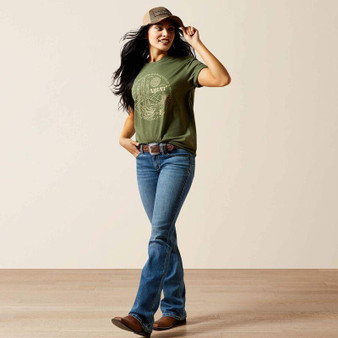 ARIAT Ariat Women's Olive Desert Snake T Shirt 