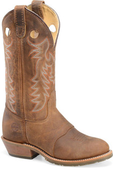 DOUBLE H BOOTS Double H Women's Brown Buckaroo Daniela Round Toe Western Work Boot 