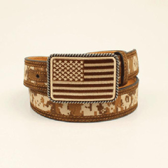 ARIAT Ariat Patriot Digital Camo USA Western Belt & Buckle 