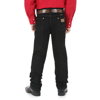 Wrangler Boy's Overdyed Black Original Fit Cowboy Cut Jean