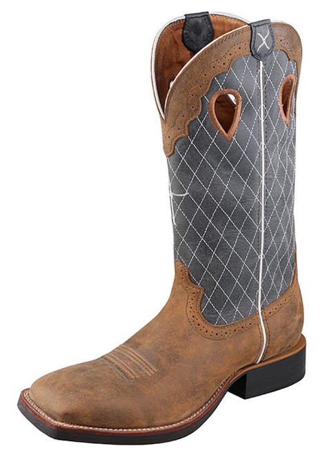 Twisted X Men's Ruff Stock Bomber Blue Cowboy Boots - Jackson's 