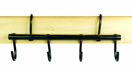 Centaur Black Portable 4 Hooks Tack Rack Bar