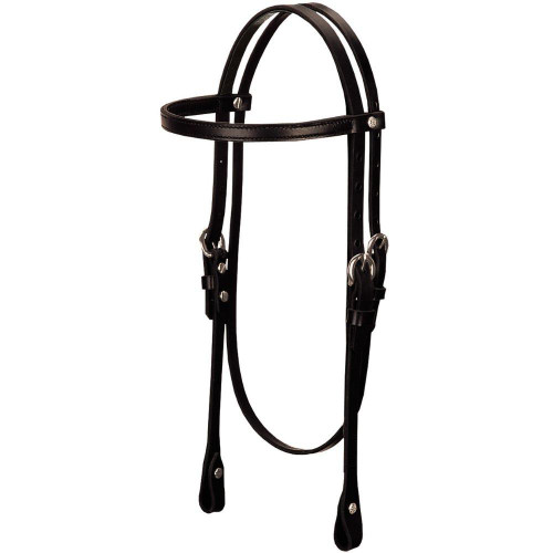 Weaver Black Leather Browband Headstall 10-0013