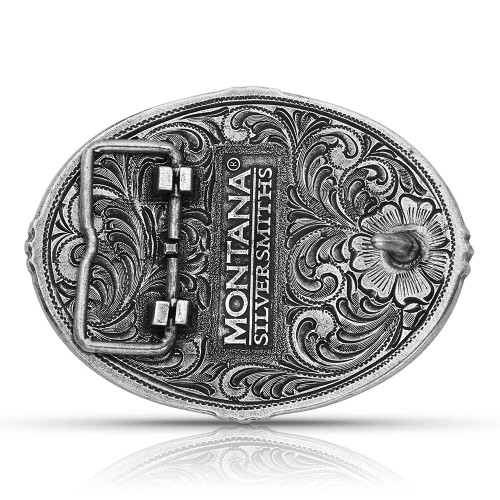 Montana Silversmiths Tri Color Cowboy Up Western Belt Buckle