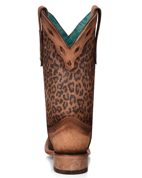 Corral Women's Sand Leopard Print Leather Western Cowgirl Boots