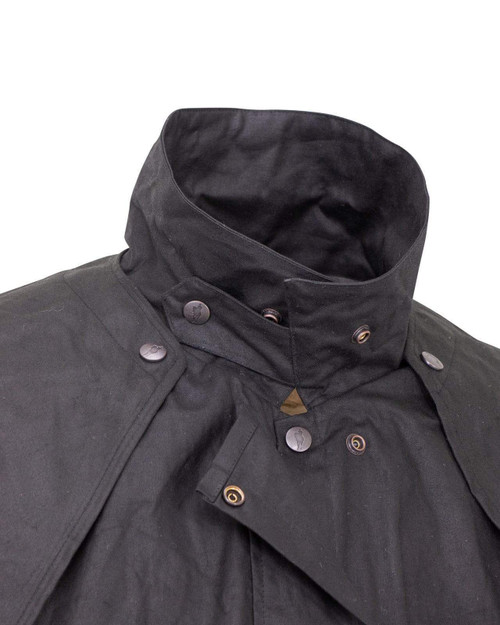 Outback Trading Co Bush Ranger 3/4 Length Black Oilskin Duster Jacket