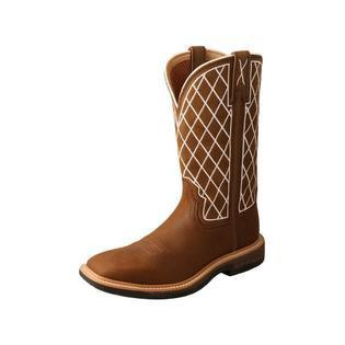 Twisted X Women's Oiled Saddle & Dark Brown 11" Western Work Boot