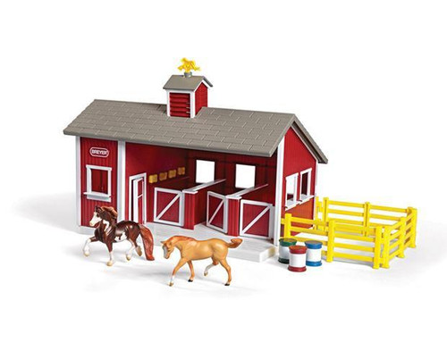 Breyer Red Stablemates Stable Set With Two Horses