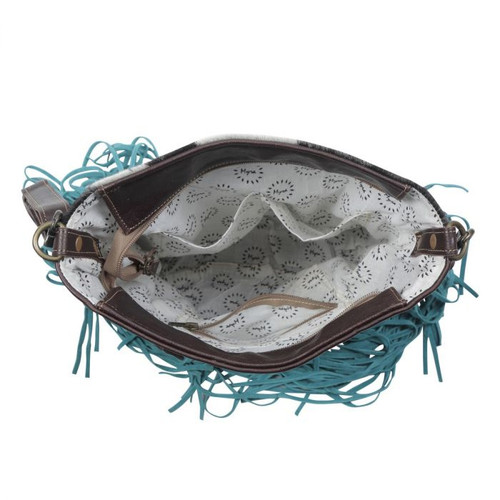 Long Fringed Turquoise Western Purse