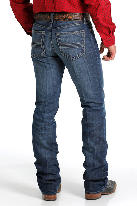 Cinch Men's Ian Stretch Mid Rise Slim Fit Jeans Indigo 