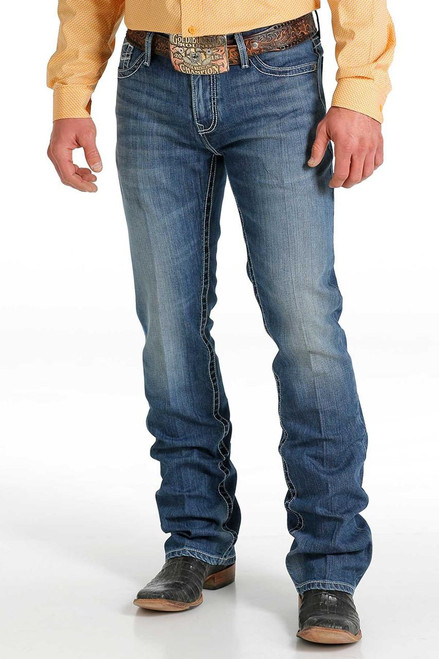CINCH Cinch Men's Medium Stone Wash Indigo IAN Slim Fit Boot Cut Jean 