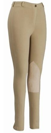 JPC TuffRider Women's Light Tan Pull-On Knee Patch Breeches