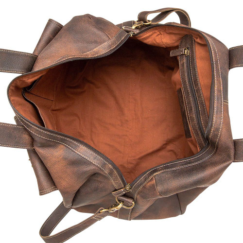 Myra Bag Rio Hand Tooled Leather Hairon Cowhide Tote Bag - Jackson's Western