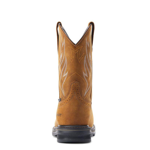 Ariat Men's Boots 'Workhog H2O' Wide Square Toe Bruin Brown/Coffee