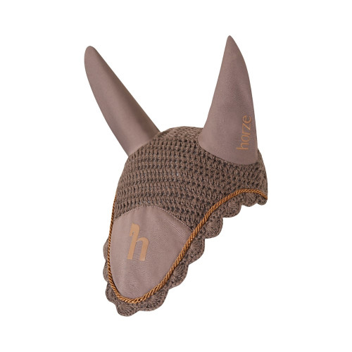 Horze Kenya Ear Net Iron Grey Brown 