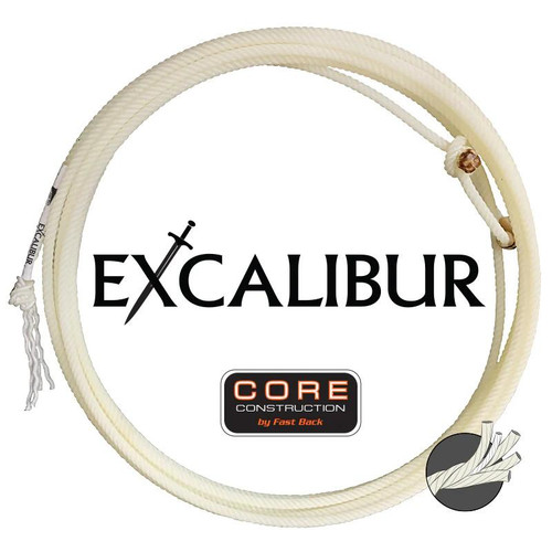 Fast Back Ropes White 35' Excalibur Heel Rope