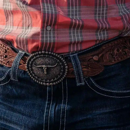 Montana Silversmiths Men's Longhorn Buckle | JW Stores
