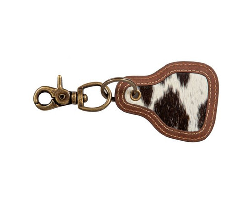 Myra Black & White Pony Brook Key Fob