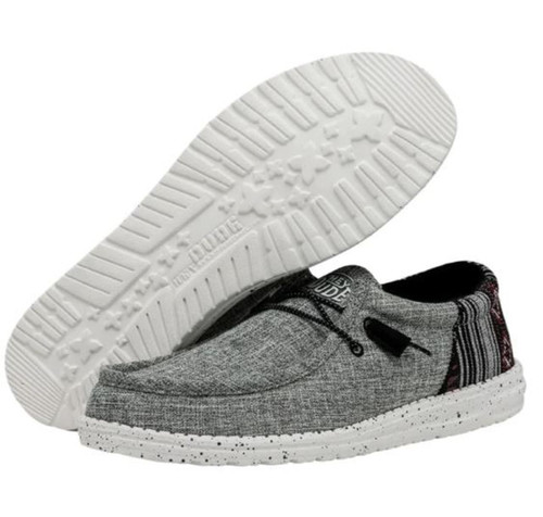 Hey Dude Men's Black Aztec Wally Funk Jacquard Shoe