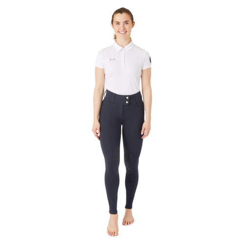 Horze Women's Navy Bella Knee Patch Breeches