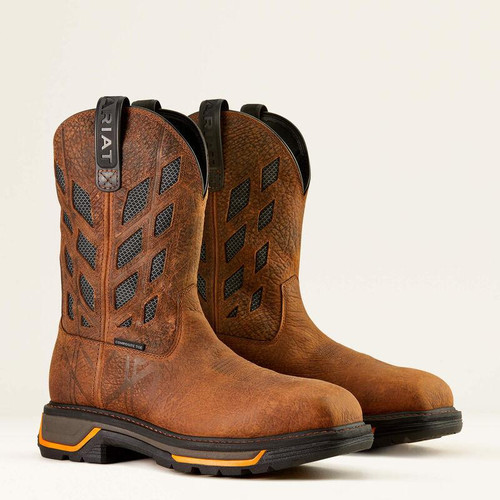Men's Ariat Big Rig Tread VentTEK Composite Toe Work Boots - Earth/Graphite