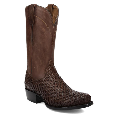 Dan Post Men's Brown Weaver Western Leather Boot